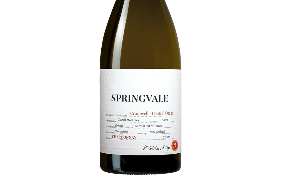 McArthur Ridge Springvale Central Otago Chardonnay 2022 - Chardonnay - Black Market