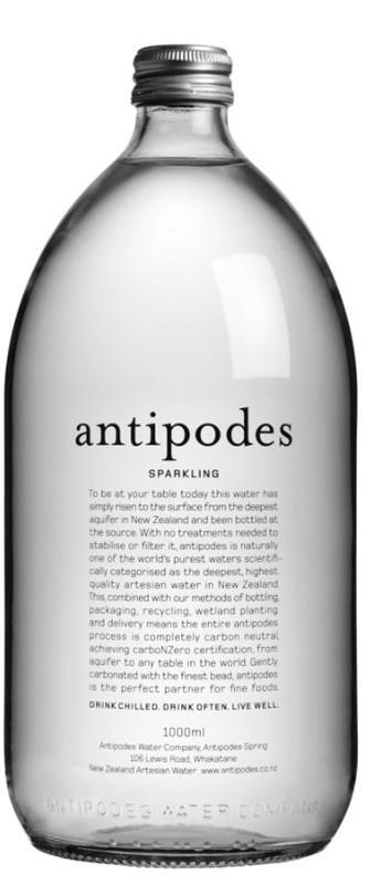 Antipodes Sparkling Mineral Water (1L) - Water - Black Market