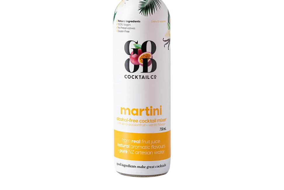Good Cocktail Co Martini with Passionfruit + Vanilla Alcohol Free Cocktail Mixer (750ml) - - Black Market
