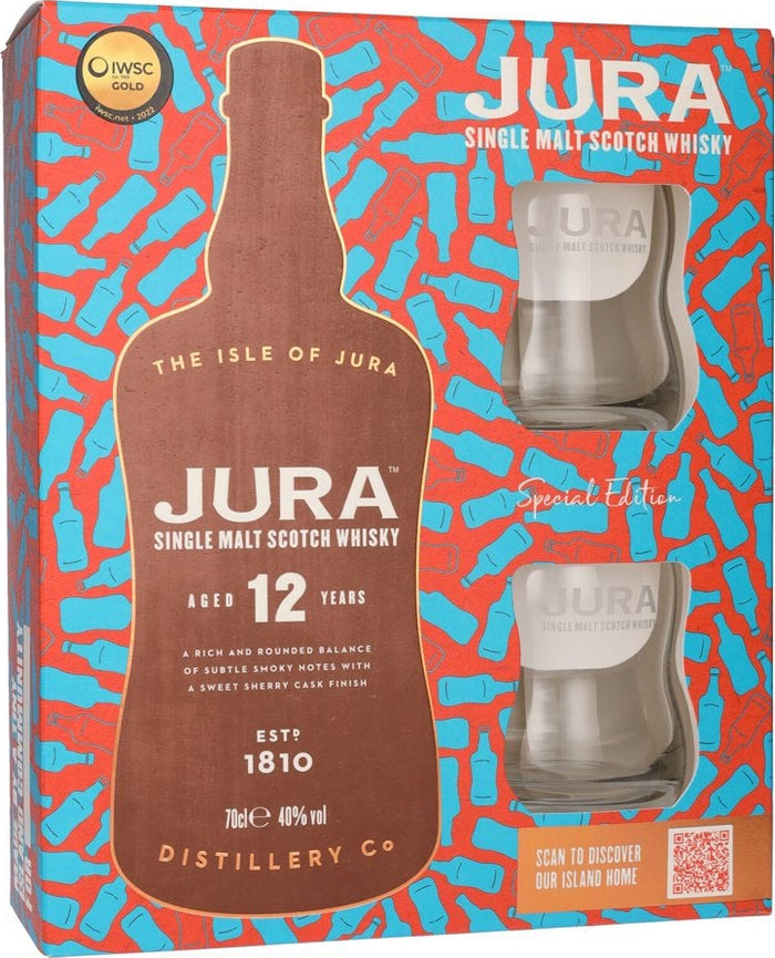 Jura 12YO Single Malt Scotch Whisky & Glass Gift Set - Whisky - Black Market