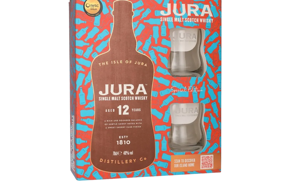 Jura 12YO Single Malt Scotch Whisky & Glass Gift Set - Whisky - Black Market