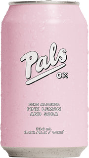 Pals 0% Pink Lemon & Soda (330ml) (4x6pk) - Pre-Mixed - Black Market