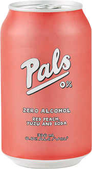 Pals 0% Red Peach, Yuzu & Soda (330ml) - Pre-Mixed - Black Market