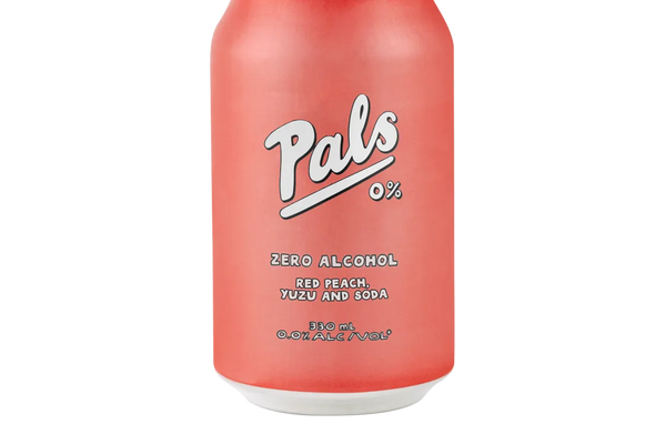 Pals 0% Red Peach, Yuzu & Soda (330ml) - Pre-Mixed - Black Market