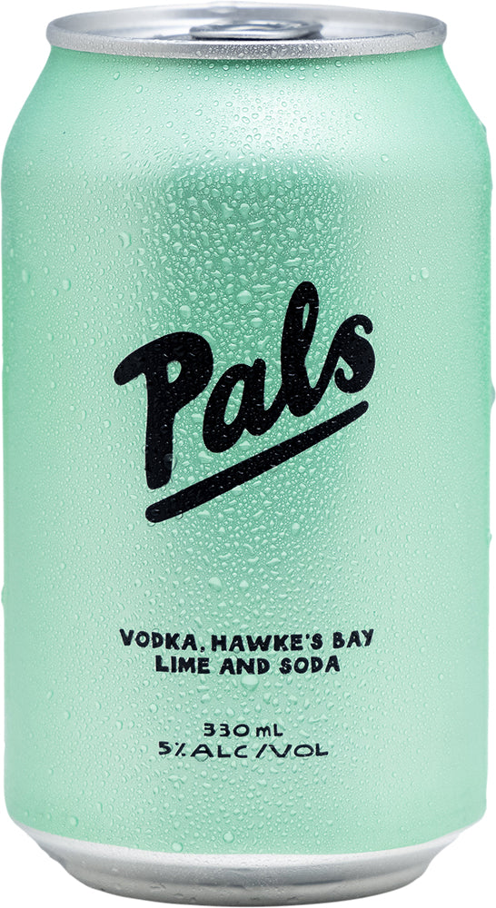Pals Vodka, Hawke’s Bay Lime & Soda (330ml) - Pre-Mixed - Black Market