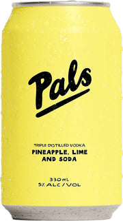 Pals Vodka, Pineapple, Lime & Soda (330ml) - Pre-Mixed - Black Market