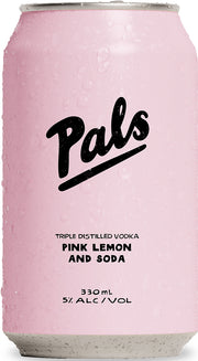 Pals Vodka, Pink Lemon & Soda (330ml) - Pre-Mixed - Black Market