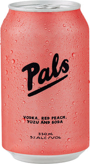 Pals Vodka, Red Peach, Yuzu & Soda (330ml) - Pre-Mixed - Black Market