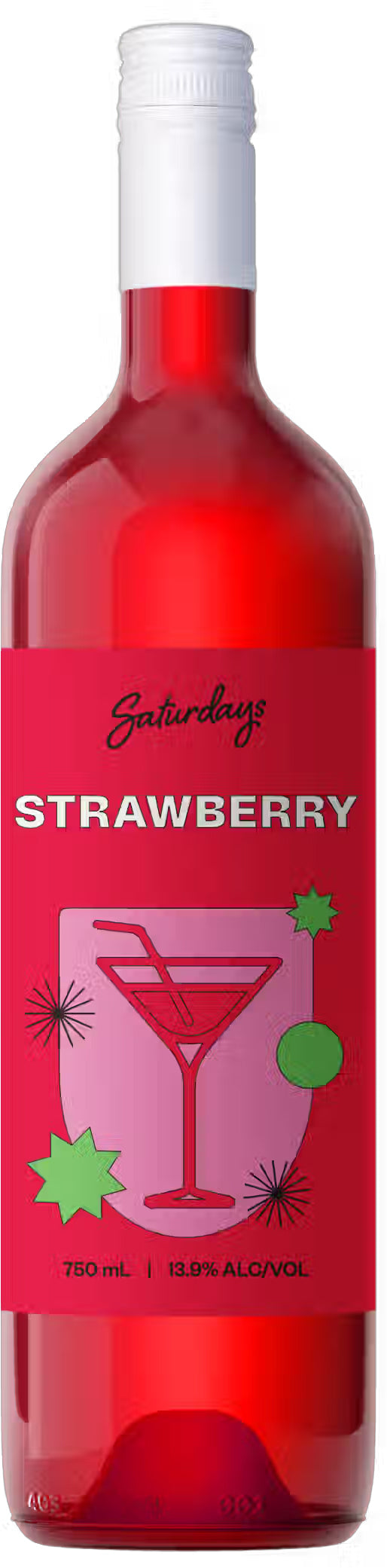 Saturdays Liqueur Strawberry (750ml) - Liqueur - Black Market