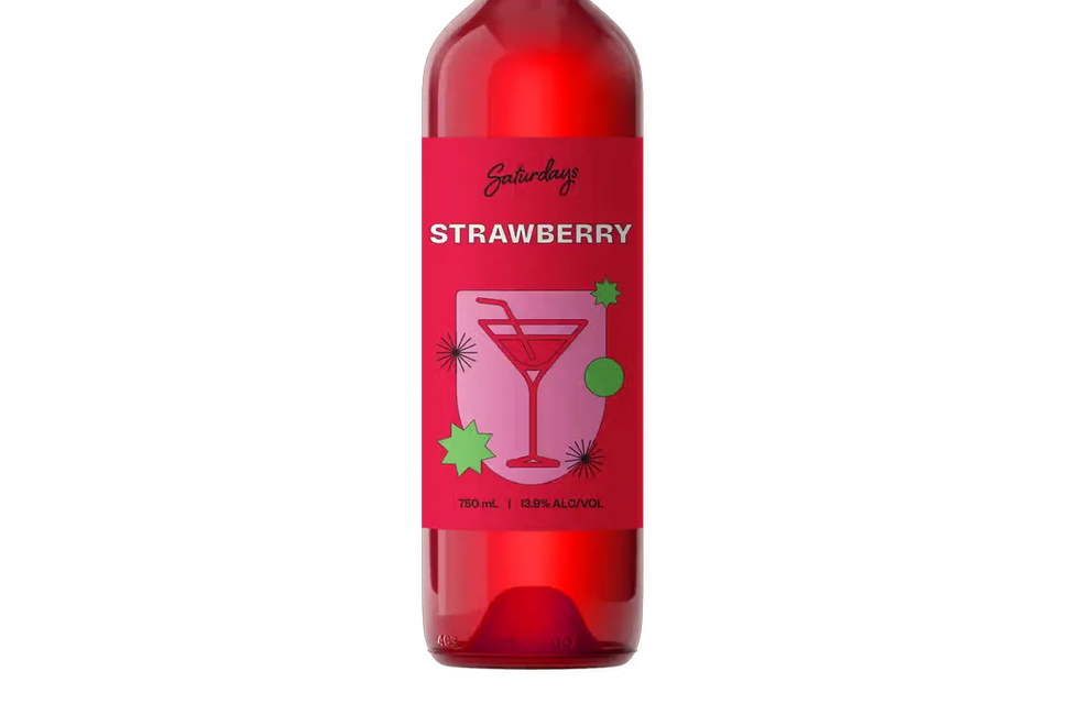 Saturdays Liqueur Strawberry (750ml) - Liqueur - Black Market