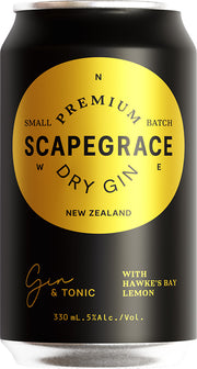 Scapegrace Gin & Tonic with Lemon (330ml) - Gin - Black Market