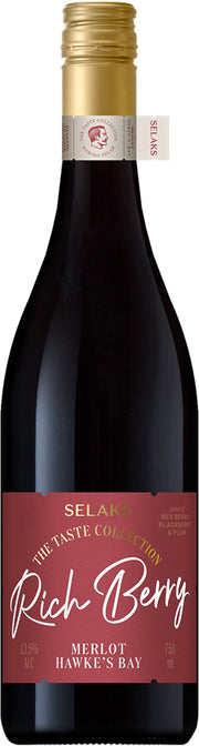 Selaks Taste Collection Rich Berry Hawke's Bay Merlot 2021 - - Black Market