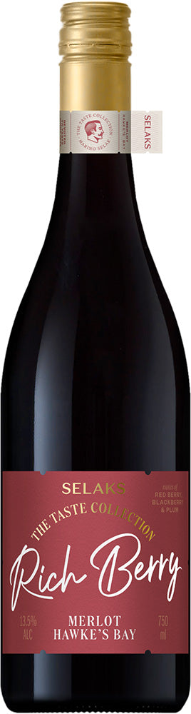 Selaks Taste Collection Rich Berry Hawke's Bay Merlot 2021 - - Black Market
