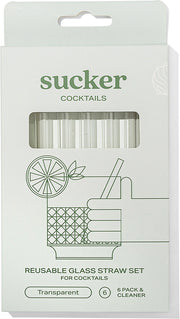 Sucker Cocktail Glass Drinking Straws - Transparent - Accessories - Black Market