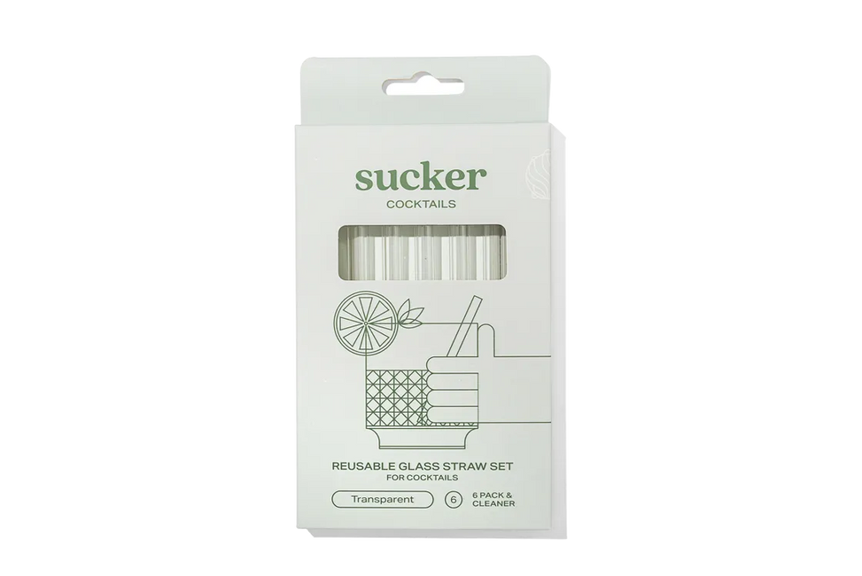 Sucker Cocktail Glass Drinking Straws - Transparent - Accessories - Black Market