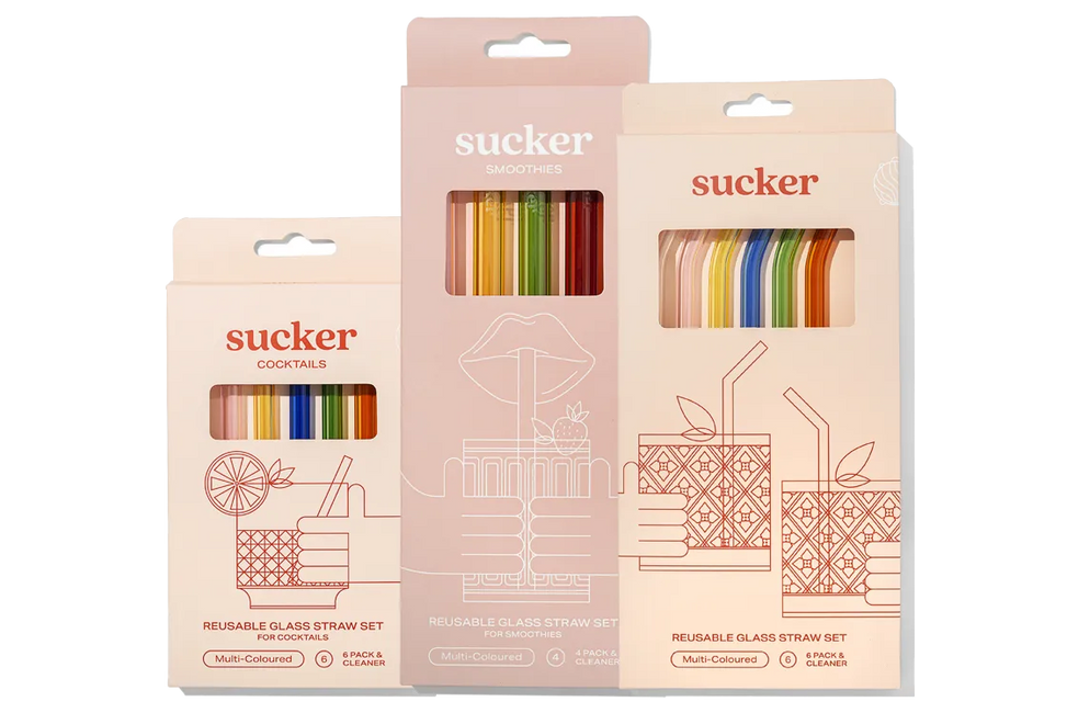 Sucker Multi-Colour Glass Straw Bundle - Accessories - Black Market