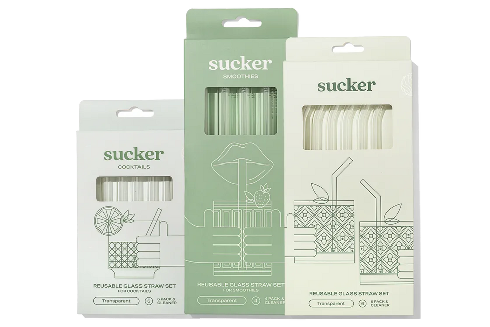 Sucker Transparent Glass Straw Bundle - Accessories - Black Market